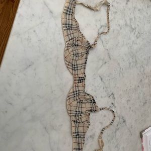 34b Burberry plaid bra.
